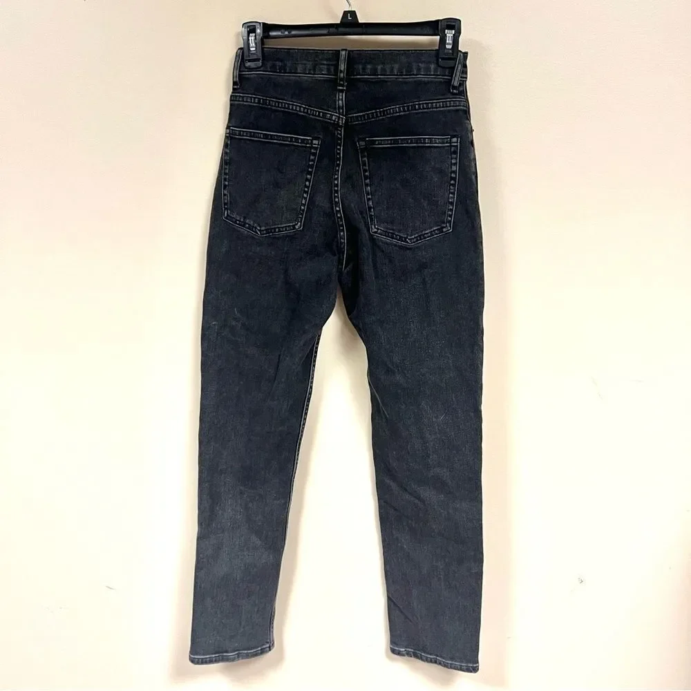 Everlane high rise straight Black Denim Jeans
